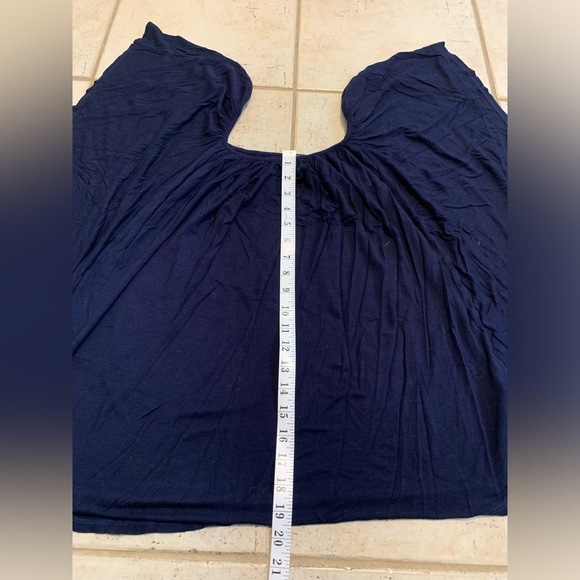 Storm & Marie Navy Blue Off-the-Shoulder Ruffle Top XL - Picture 8 of 9